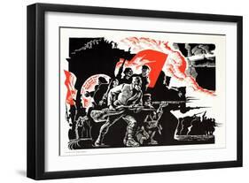 Soviet Poster Marking 60th Anniversary of October Revolution-null-Framed Giclee Print