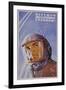 Soviet Poster with Pilot Wearing Helmet-null-Framed Giclee Print