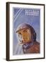 Soviet Poster with Pilot Wearing Helmet-null-Framed Giclee Print