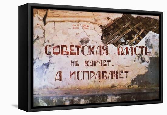 Soviet Power Does Not Punish, it Corrects-null-Framed Stretched Canvas