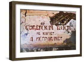 Soviet Power Does Not Punish, it Corrects-null-Framed Giclee Print