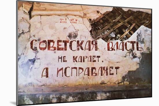 Soviet Power Does Not Punish, it Corrects-null-Mounted Giclee Print