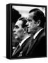 Soviet Premier Leonid Brezhnev and US President Richard Nixon at White House, Washington DC, 1973-null-Framed Stretched Canvas