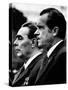 Soviet Premier Leonid Brezhnev and US President Richard Nixon at White House, Washington DC, 1973-null-Stretched Canvas