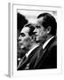 Soviet Premier Leonid Brezhnev and US President Richard Nixon at White House, Washington DC, 1973-null-Framed Photo