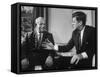 Soviet Premier Nikita S. Krushchev Meeting with Us Pres. John F. Kennedy-null-Framed Stretched Canvas