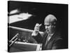 Soviet Prime Minister Nikita S. Khrushchev Speaking at the Un General Assembly-null-Stretched Canvas