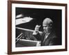 Soviet Prime Minister Nikita S. Khrushchev Speaking at the Un General Assembly-null-Framed Photographic Print