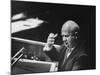 Soviet Prime Minister Nikita S. Khrushchev Speaking at the Un General Assembly-null-Mounted Photographic Print