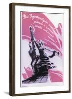 Soviet Propaganda Poster-null-Framed Giclee Print