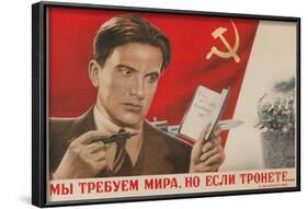 Soviet Propaganda Poster-null-Framed Art Print