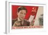 Soviet Propaganda Poster-null-Framed Art Print