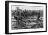 Soviet (Russian) Soldiers Marching Through a Muddy Field Near Odessa, Ca. 1944-Georgi Zelma-Framed Photo