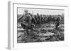 Soviet (Russian) Soldiers Marching Through a Muddy Field Near Odessa, Ca. 1944-Georgi Zelma-Framed Photo