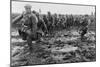 Soviet (Russian) Soldiers Marching Through a Muddy Field Near Odessa, Ca. 1944-Georgi Zelma-Mounted Photo
