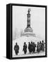 Soviet Soldiers at the Monument to the Heroes of the War of 1812-null-Framed Stretched Canvas