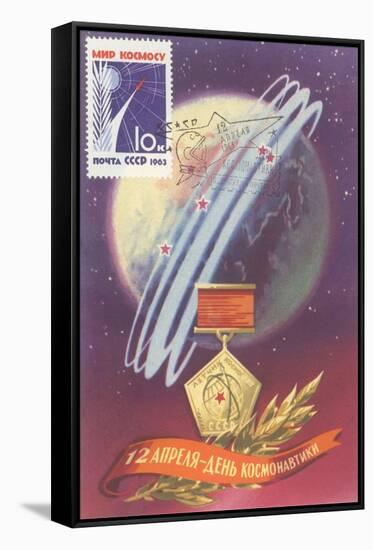 Soviet Space Program Medal-null-Framed Stretched Canvas