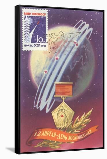 Soviet Space Program Medal-null-Framed Stretched Canvas