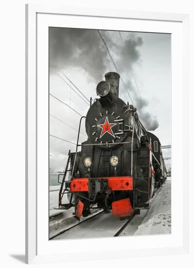 Soviet Steam Locomotive I-null-Framed Art Print