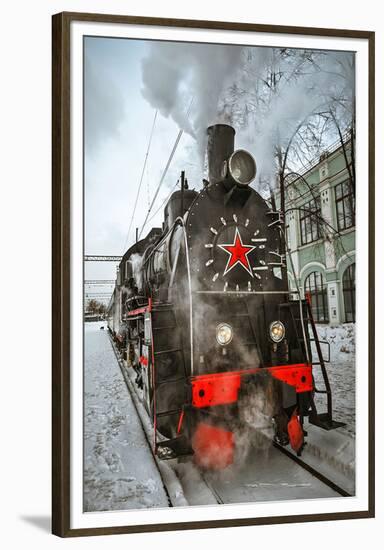 Soviet Steam Locomotive II-null-Framed Premium Giclee Print