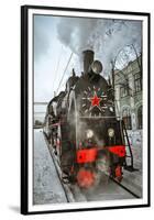 Soviet Steam Locomotive II-null-Framed Premium Giclee Print