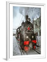 Soviet Steam Locomotive II-null-Framed Premium Giclee Print