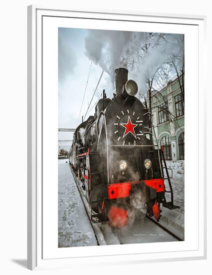 Soviet Steam Locomotive II-null-Framed Premium Giclee Print