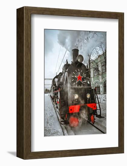 Soviet Steam Locomotive II-null-Framed Art Print