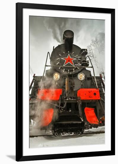 Soviet Steam Locomotive III-null-Framed Premium Giclee Print