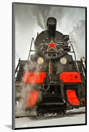 Soviet Steam Locomotive III-null-Mounted Art Print