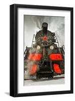 Soviet Steam Locomotive III-null-Framed Art Print