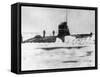 Soviet Submarine at the North Pole-null-Framed Stretched Canvas
