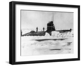 Soviet Submarine at the North Pole-null-Framed Photographic Print