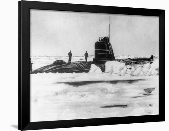 Soviet Submarine at the North Pole-null-Framed Photographic Print