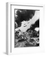 Soviet Tanks and Aircraft Launching an Attack, Russia, 1943-null-Framed Giclee Print