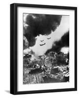 Soviet Tanks and Aircraft Launching an Attack, Russia, 1943-null-Framed Giclee Print