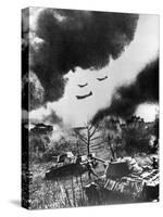Soviet Tanks and Aircraft Launching an Attack, Russia, 1943-null-Stretched Canvas