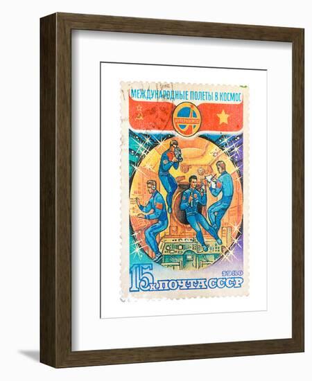 Soviet Union Space Stamp-null-Framed Art Print