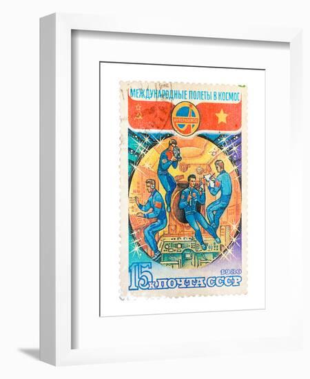 Soviet Union Space Stamp-null-Framed Art Print