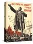 Soviet World War 2 Poster, 1941, 'All Forces to the Defense of the City of Lenin!'-null-Stretched Canvas