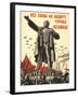 Soviet World War 2 Poster, 1941, 'All Forces to the Defense of the City of Lenin!'-null-Framed Art Print