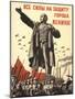 Soviet World War 2 Poster, 1941, 'All Forces to the Defense of the City of Lenin!'-null-Mounted Art Print