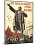 Soviet World War 2 Poster, 1941, 'All Forces to the Defense of the City of Lenin!'-null-Mounted Art Print