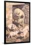 Sow and Piglets-null-Framed Art Print