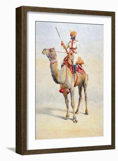 Sowar of the Bikanir Camel Corps, Illustration for 'Armies of India' by Major G.F. MacMunn,…-Alfred Crowdy Lovett-Framed Giclee Print