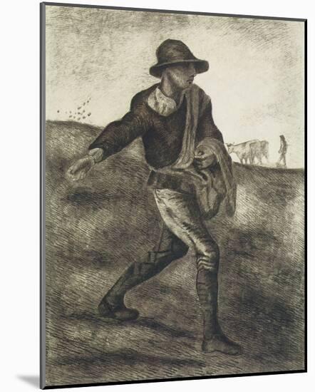 Sower (after Millet)-Vincent van Gogh-Mounted Premium Giclee Print