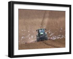 Sowing a Cereal Crop In Mid March-Adrian Bicker-Framed Photographic Print