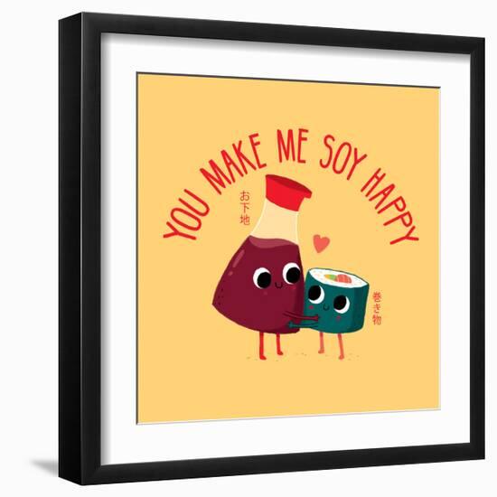 Soy Happy-Michael Buxton-Framed Art Print