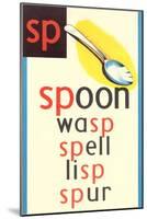 SP for Spoon-null-Mounted Art Print