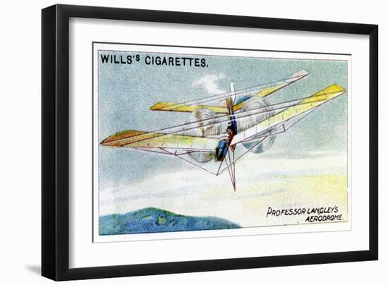 SP Langley's Steam-Powered Model Plane Aerodrome, C1896-null-Framed Giclee Print